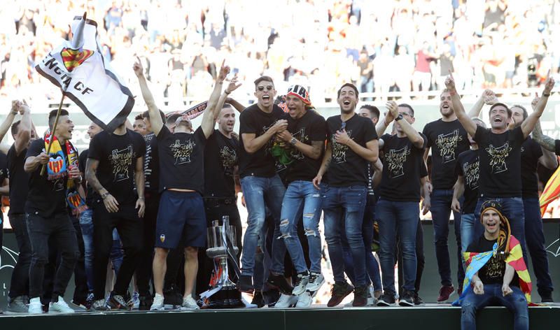 Celebración del Valencia CF campeón de Copa