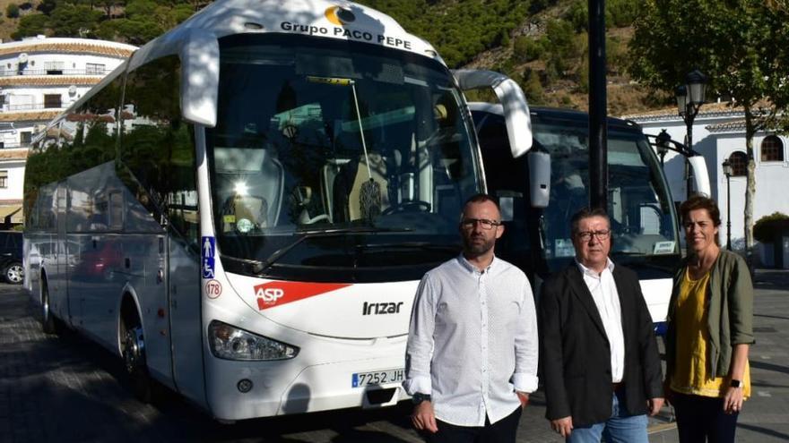 Presentación del balance del autobús lanzadera en Mijas.