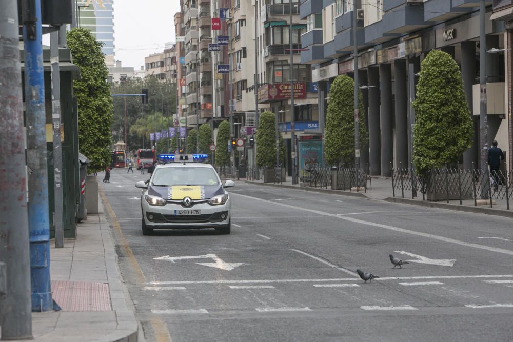 Así está Alicante el primer lunes de confinamiento