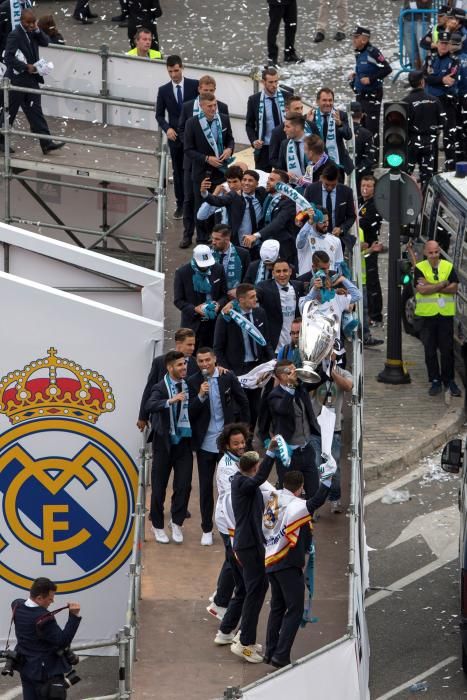 Las celebraciones del Real Madrid tras ganar su decimotercera Copa de Europa