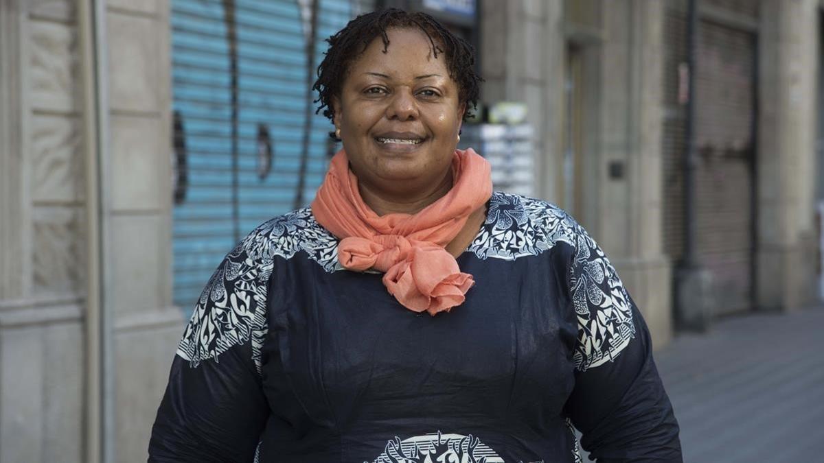 La abogada y activista congoleña Cathy Furaha, en Barcelona.
