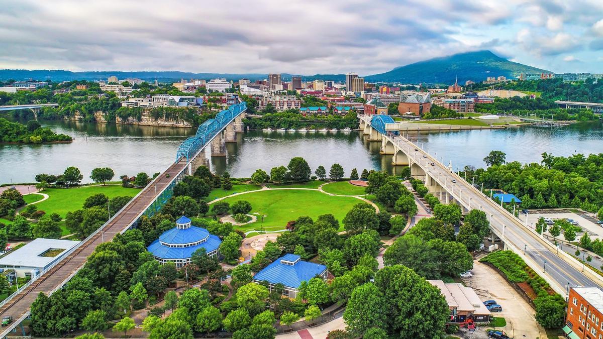 Paisajes y ríos en Chattanooga, Tennessee