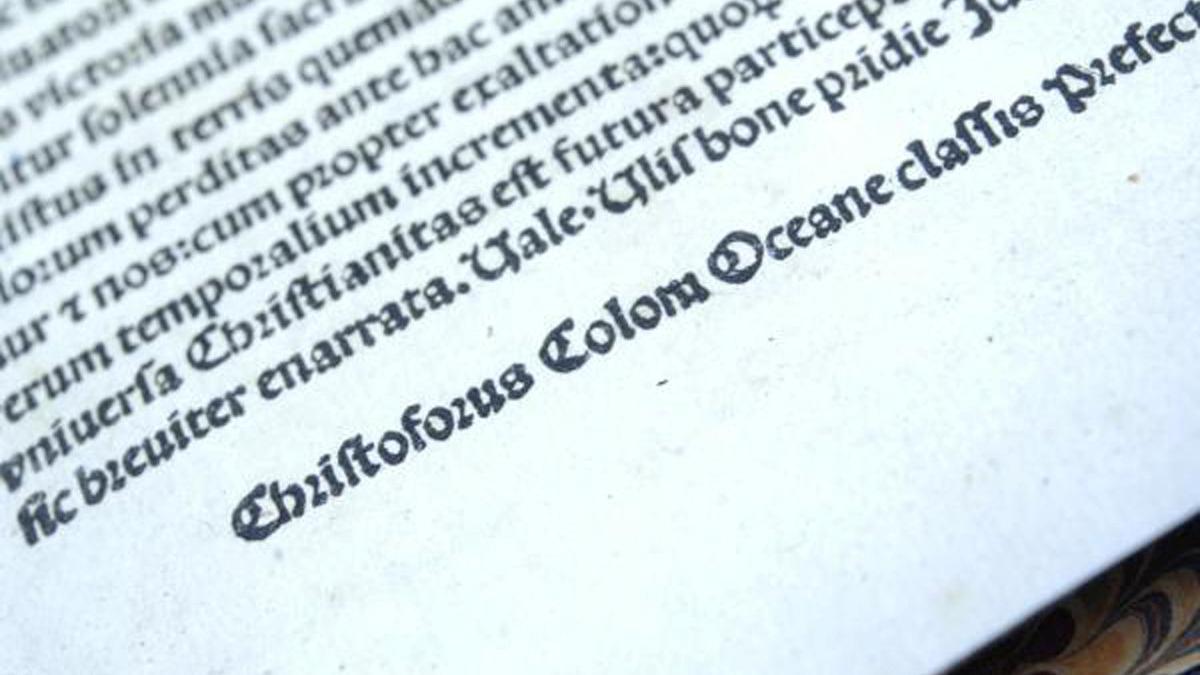 La carta de 1493 en la que Colón anunciabael descubrimiento del &quot;Nuevo Mundo&quot;.