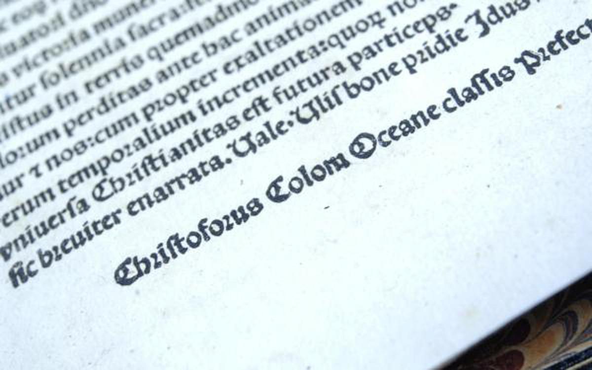 A book published in 1493 of a Latin translation by Leandro di Cosco of the letter by Christopher Columbus describing his discoveries in the Americas, which was stolen from the National Library of Catalonia in Barcelona and sold for approximately $1 million U.S. dollars is shown in this photo provided June 6, 2018.  U.S. Immigration and Customs Enforcement (ICE) and the U.S. Department of Justice (DOJ) will return the letter to Spain after an investigation by ICEÃ¿s Homeland Security Investigations (HSI) in coordination with the U.S. AttorneyÃ¿s Office for the District of Delaware led to the recovery of the stolen letter.  U.S. Immigration and Customs Enforcement/Handout via REUTERS  ATTENTION EDITORS - THIS IMAGE WAS PROVIDED BY A THIRD PARTY.