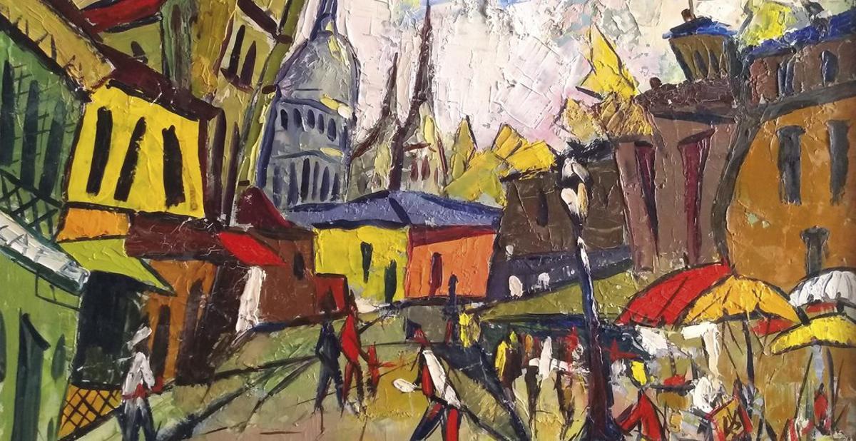 Montmartre. Óleo sobre soporte rígido. c. 1957 Montmartre. Óleo sobre soporte rígido. c. 1957