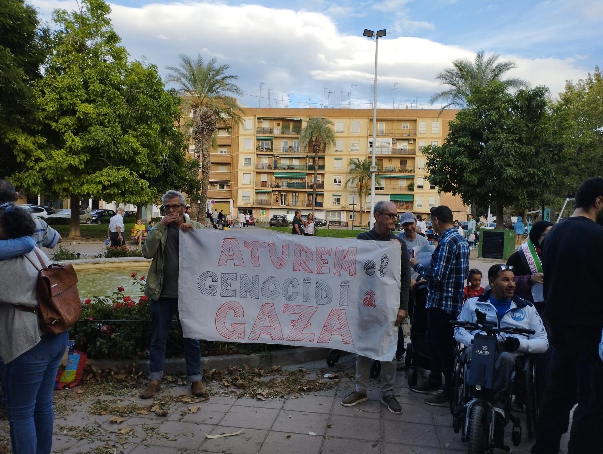 Moncada acoge una protesta contra los ataques a Gaza