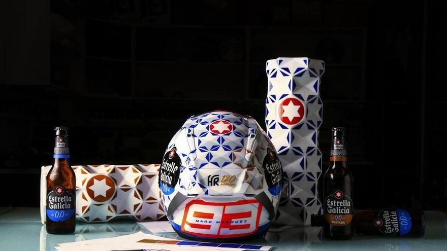 Marc Márquez lucirá en Brno un casco exclusivo por el 120 aniversario de Estrella Galicia