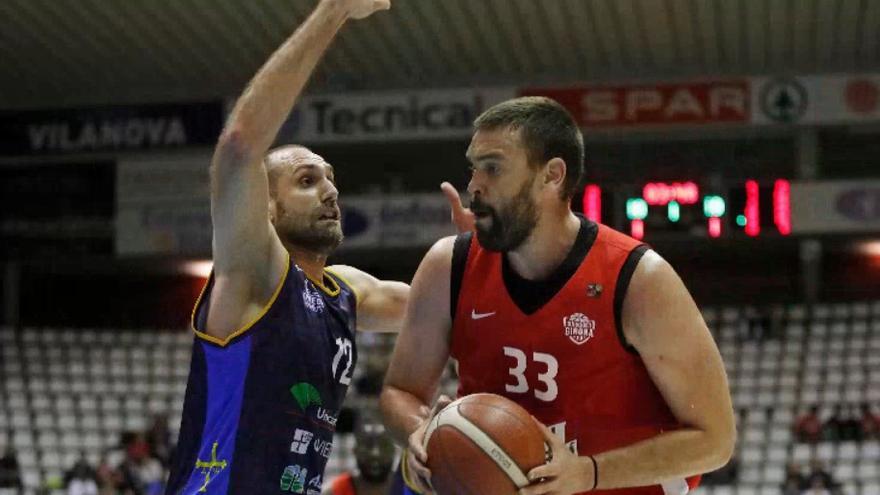 Marc Gasol en el partit de la setmana passada contra l&#039;Oviedo a Fontajau.