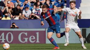 Enric Franquesa, en un partido del Levante ante el Mallorca