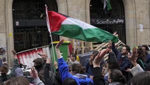 Protesta propalestina en la Sciences-Po de París