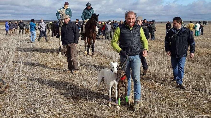 Primer enganche de la jornada ayer en Granja de Moreruela.