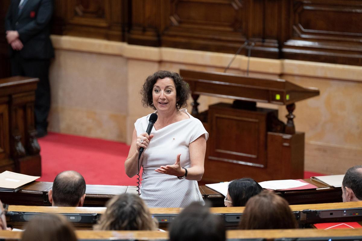 La consellera de Economía, Alícia Romeo, este miércoles en el Parlament.