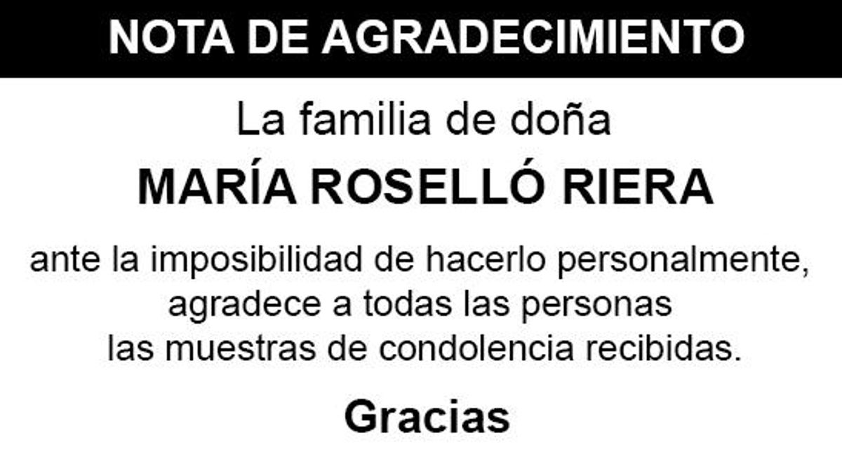 Nota María Roselló Riera