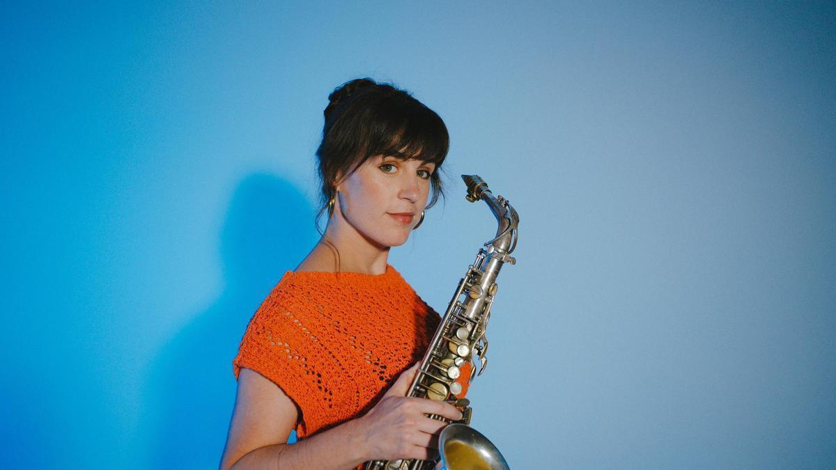 Irene Reig y su saxofón.