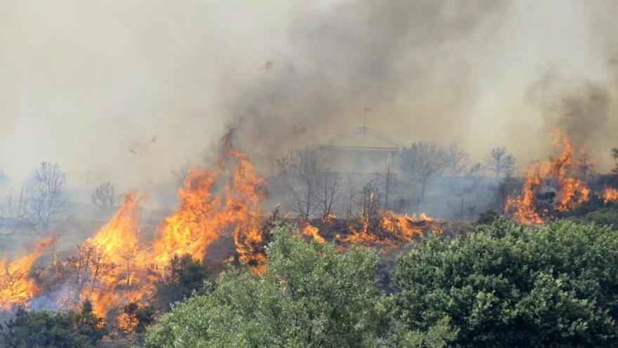 Imagen del incendio en Guadalajara.