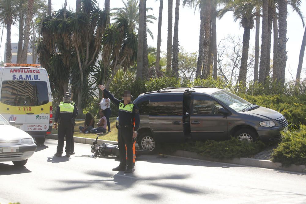 Un motorista herido en un accidente en Alicante