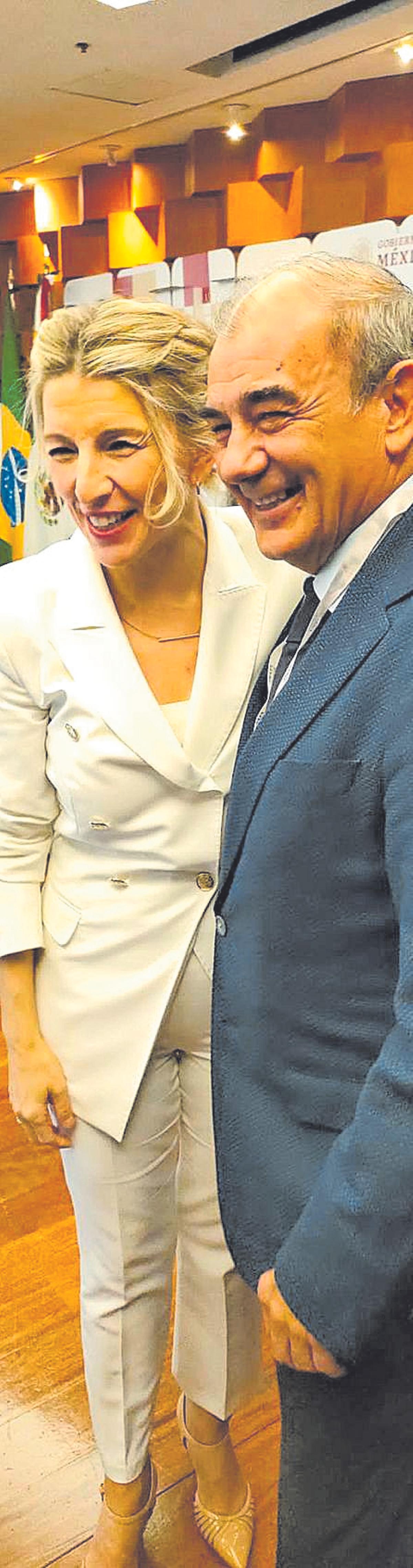 El presidente de Cepes junto a la ministra de Trabajo y Economía Social Yolanda Díaz