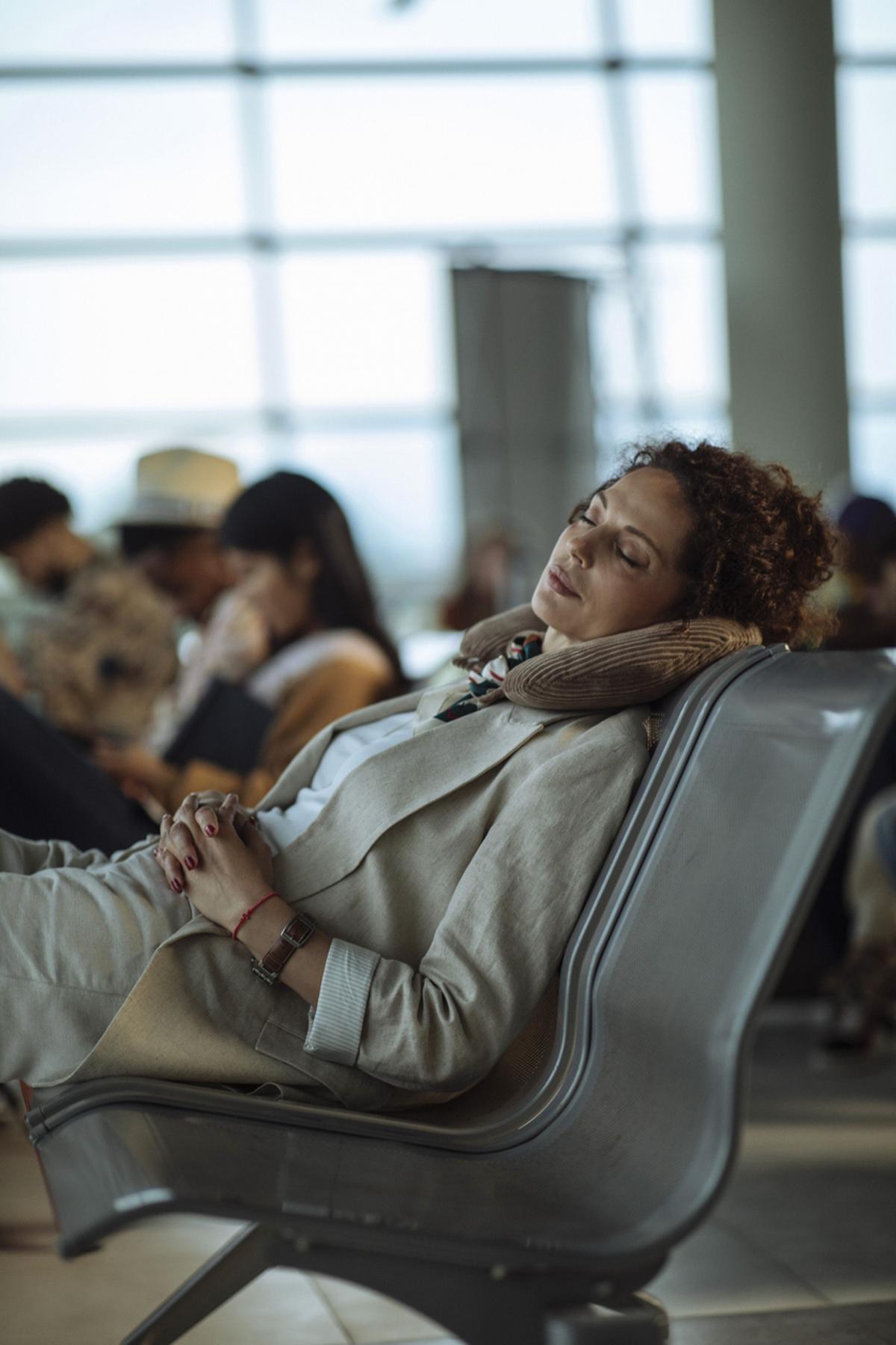 Truco de la almohada en el aeropuerto.