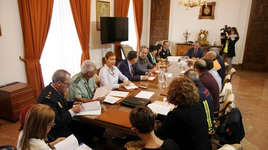 Junta de Seguridad celebrada esta mañana en el Ayuntamiento.