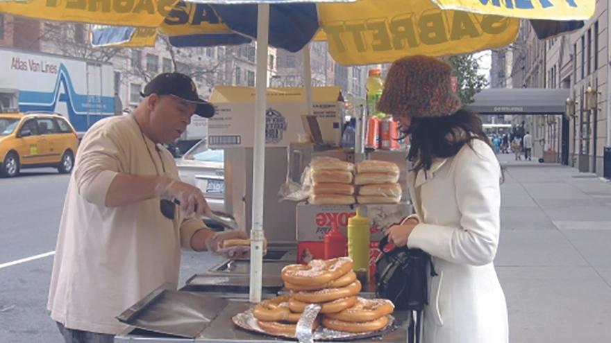 Puesto de Hot Dogs en Nueva York