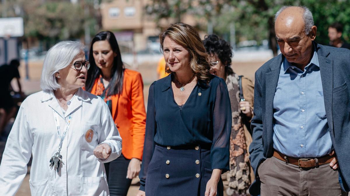 Carrasco en una visita al IES Vicent Castell.
