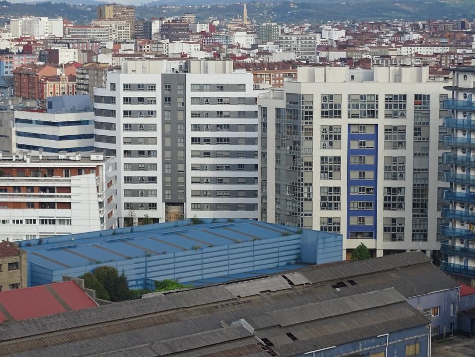 Gijón desde el aire y en cuarentena