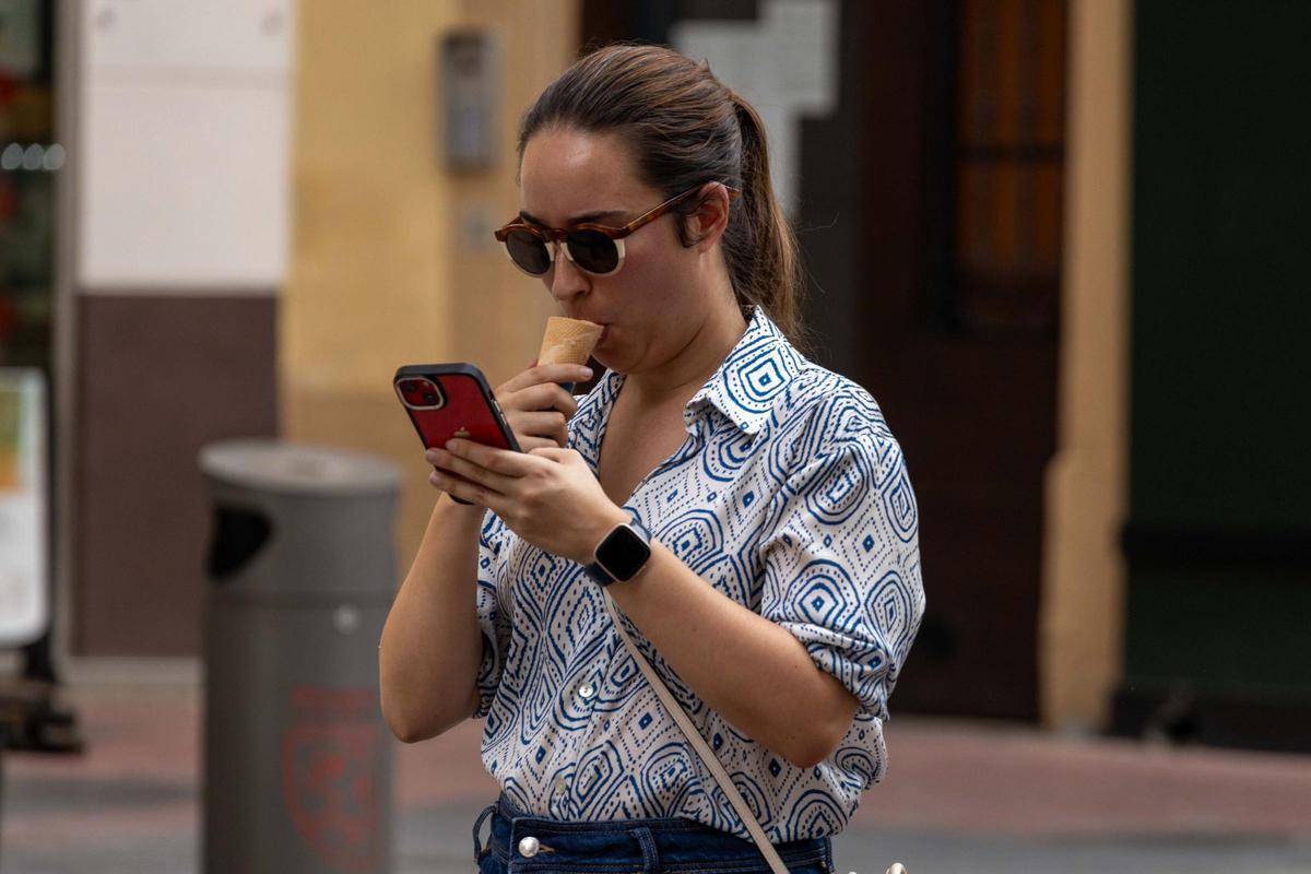 Altas temperaturas en Zaragoza durante la segunda ola de calor del verano.