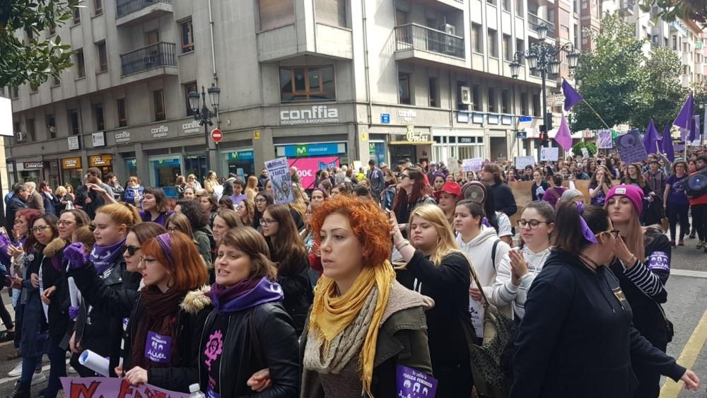 8-M en Asturias: El feminismo inunda las plazas