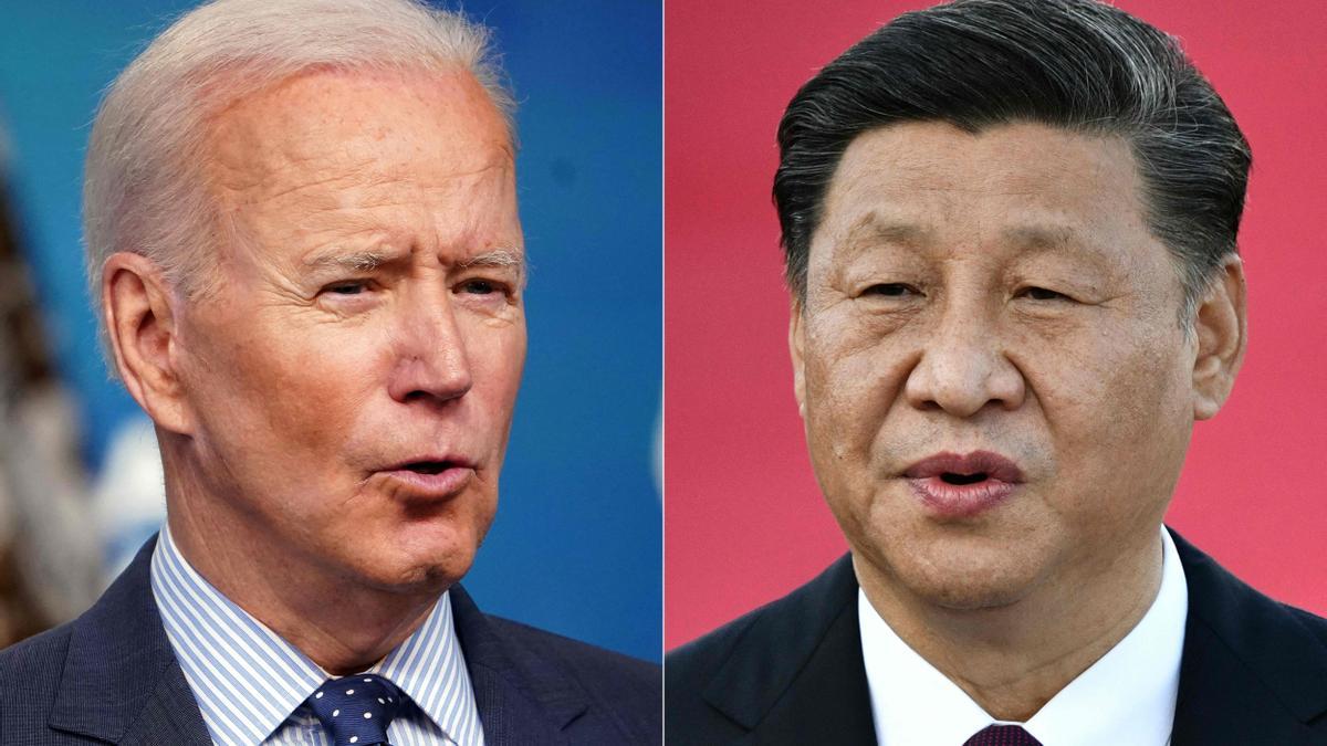 El presidente de EEUU, Joe Biden, y el de China, Xi Jinping.