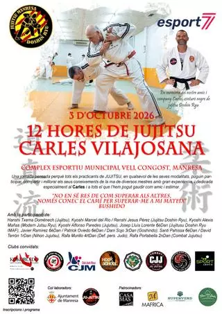 Esport7 batejarà amb el nom de Carles Vilajosana les 12 Hores de jujitsu del mes vinent