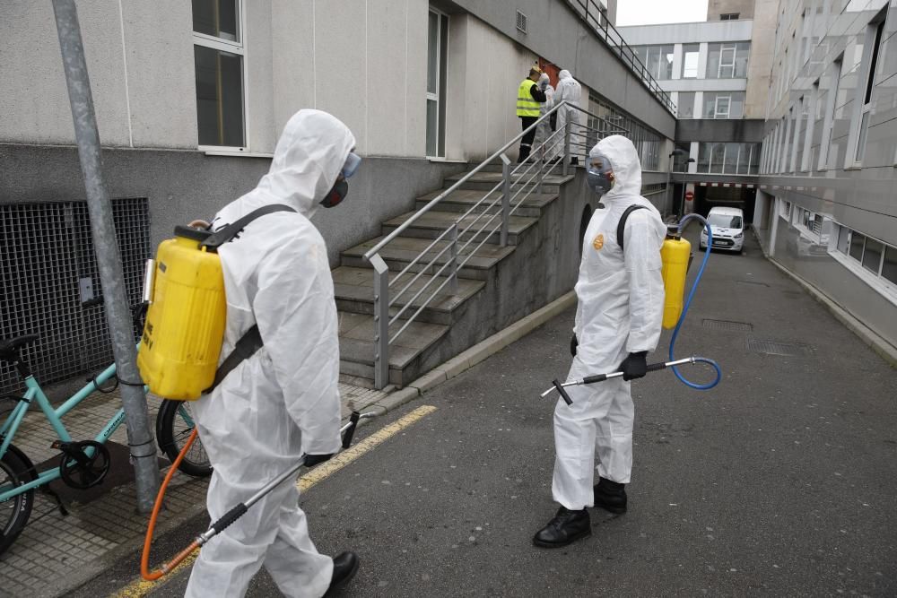 Coronavirus en Asturias: La UME, en Gijón