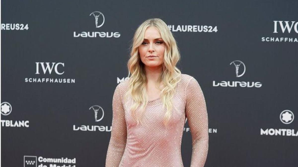 Lindsey Vonn en la alfombra roja de la pasada edición de los Premios Laureus en Madrid.