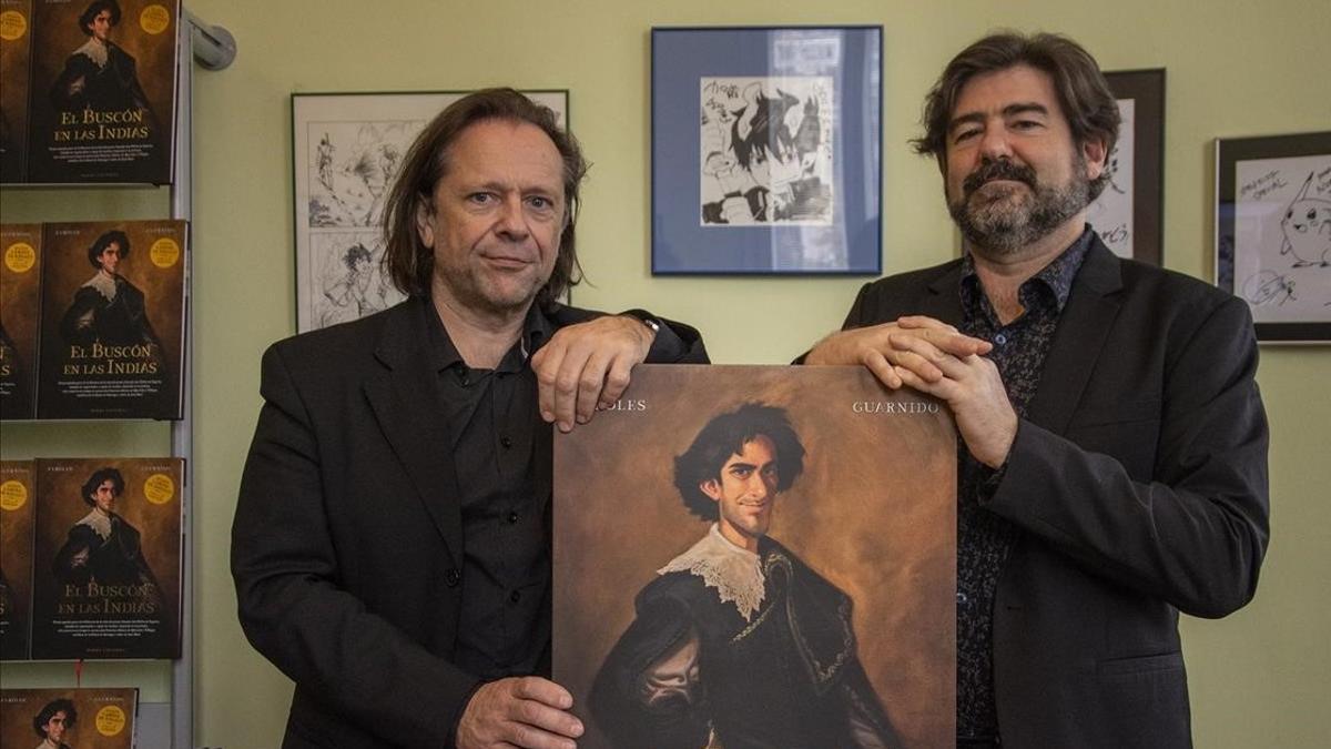 El guionista Alain Ayroles (izquierda) y el dibujante Juanjo Guarnido, durante su visita a Barcelona.