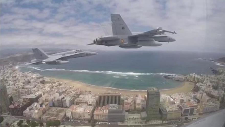 Las Palmas de Gran Canaria, a vista de F-18