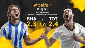 Brighton & Hove Albion FC vs. Tottenham Hotspur FC: horario, TV, estadísticas, clasificación y pronósticos