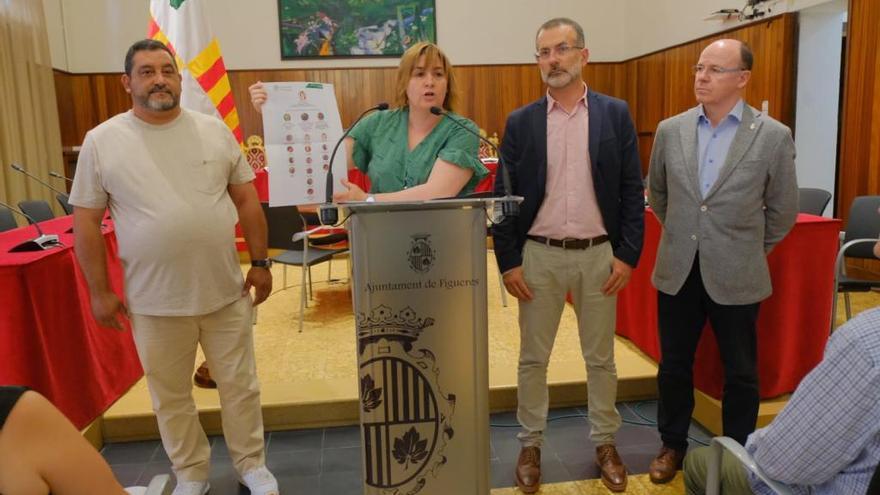 Castellón, Lladó, Casellas i Amiel a la presentació del cartipàs.