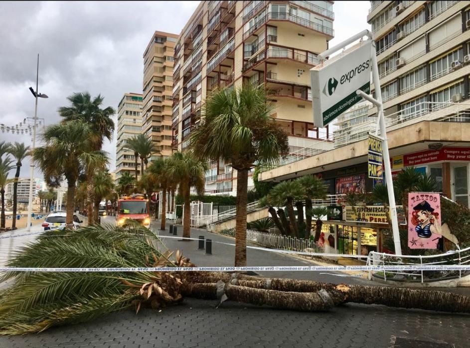 Cortes puntuales de calles en Benidorm por las lluvias