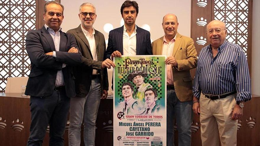 Perera, Cayetano y José Garrido, cartel para la corrida del próximo 11 de agosto