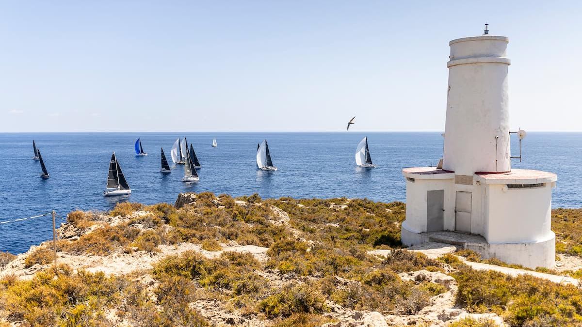 Imagen de la flota de ORC durante la regata costera de este miércoles