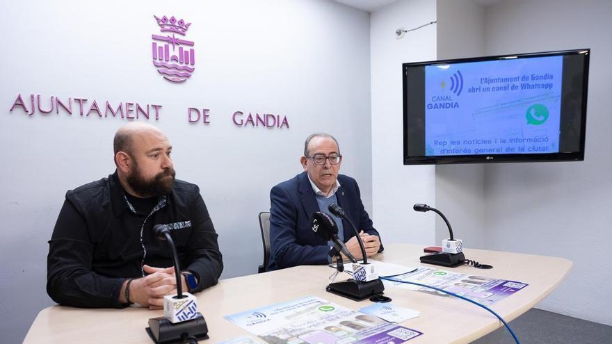 Gandia estrena canal de WhatsApp para anunciar a vecinos y visitantes información de servicio