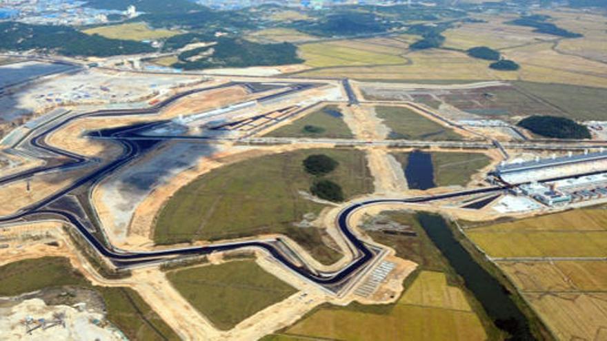 Vista aérea del circuito surcoreano de Yeongam.