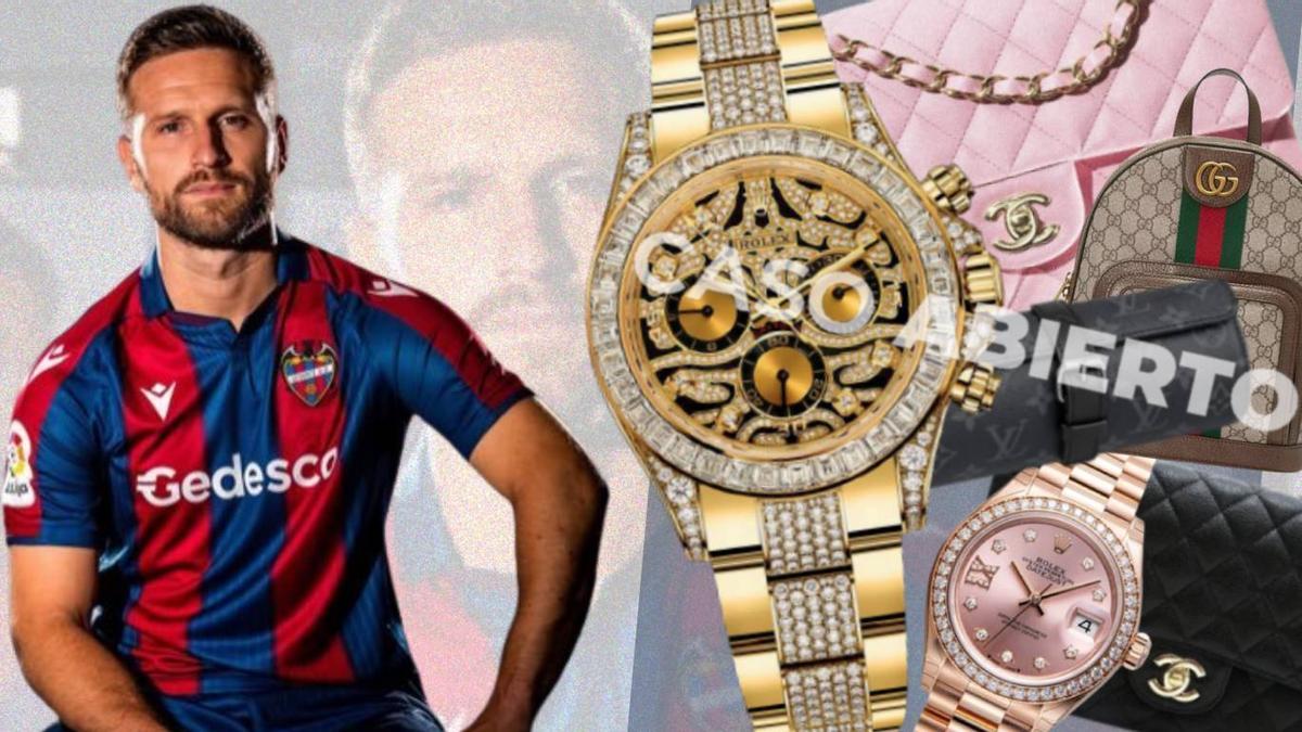 Algunos de los relojes Rolex, bolsos Gucci y joyas robadas en casa de Mustafi.