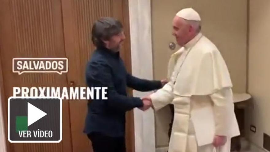 Jordi Évole, con el papa Francisco.