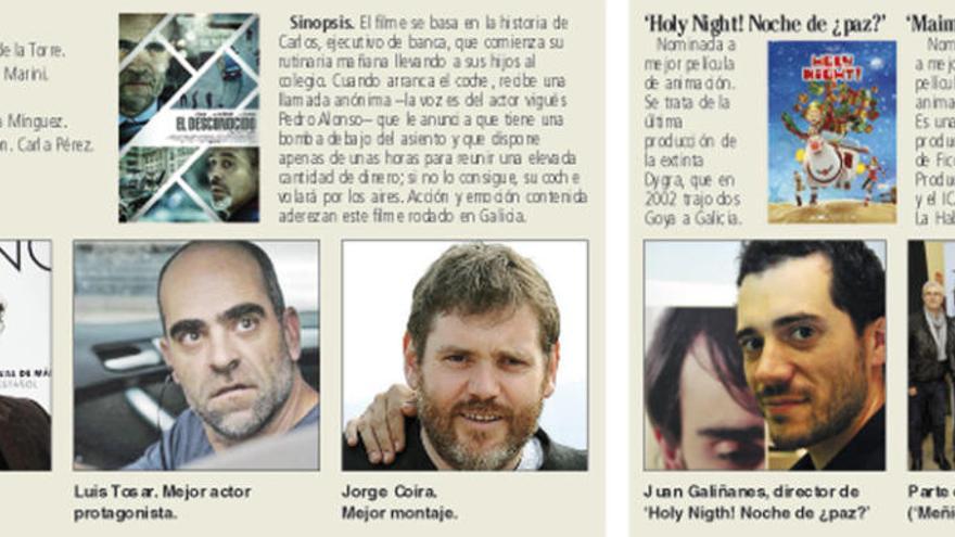A Coruña resuena en los Premios Goya
