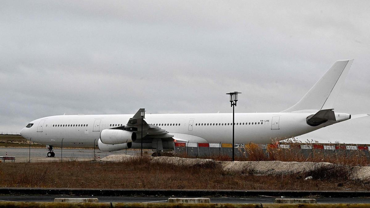 El Airbus A340 inmovilizado por presunto &quot;tráfico de seres humanos&quot; en el aeropuerto de Vatry