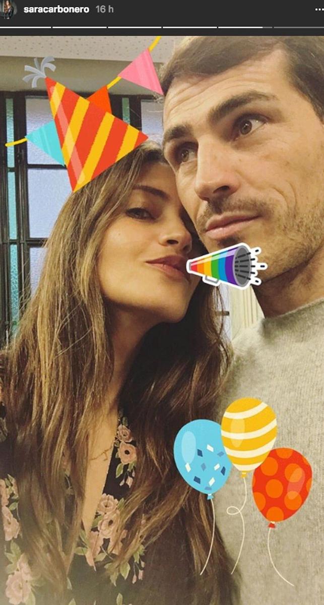 Sara Carbonero e Iker Casillas de fiesta en stories