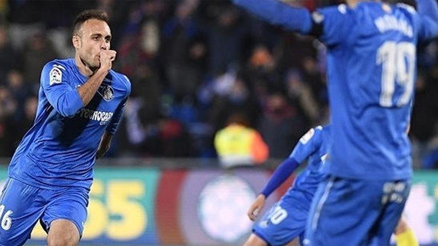 Cala celebra el gol del Getafe.