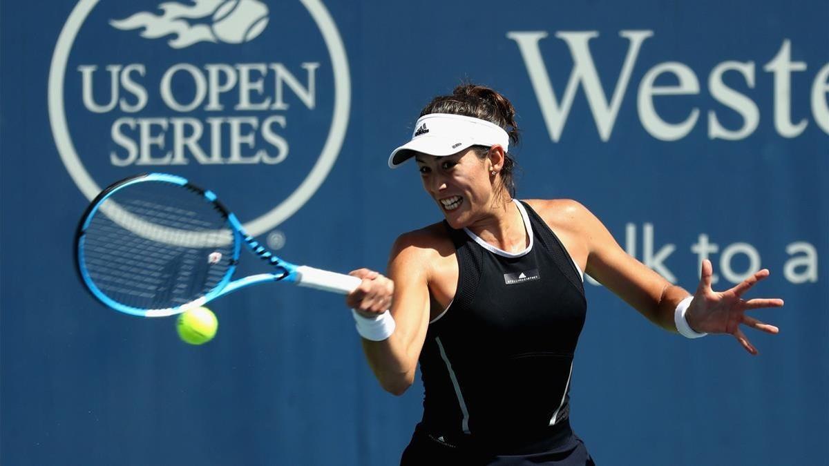 Muguruza conecta una derecha en Cincinnati.