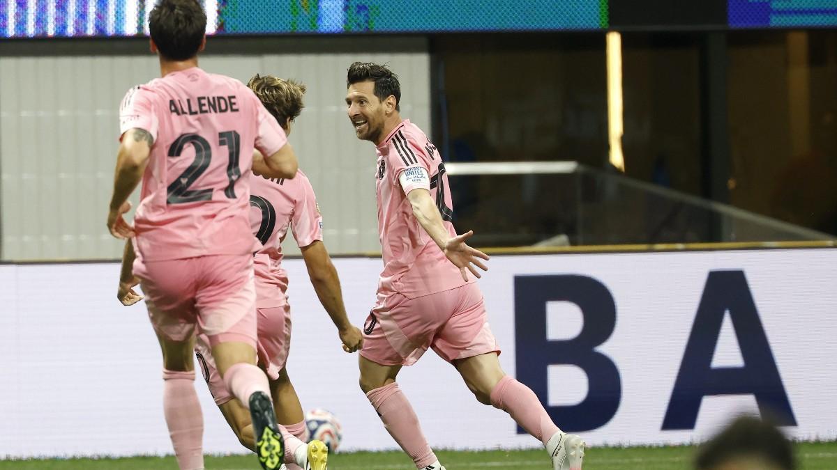 Messi celebrando el gol ante el Oporto