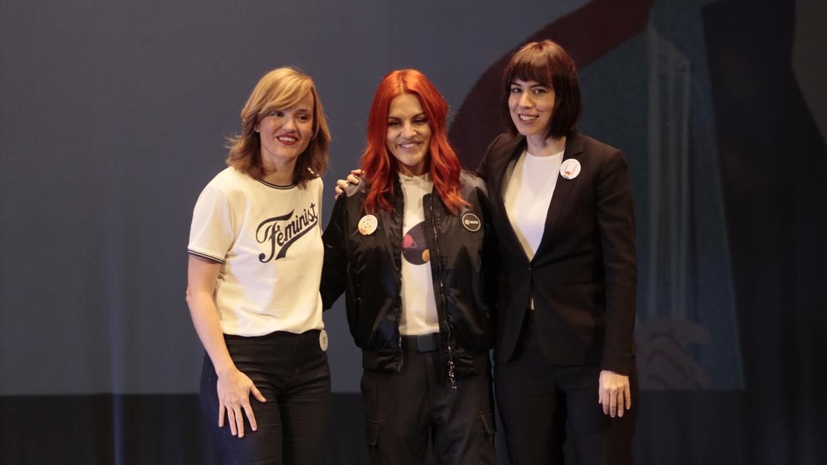 Pilar Alegría, Diana Morant y Sara García.